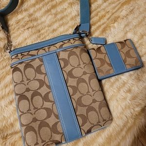 Authentic Coach Crossbody with Matching Wallet